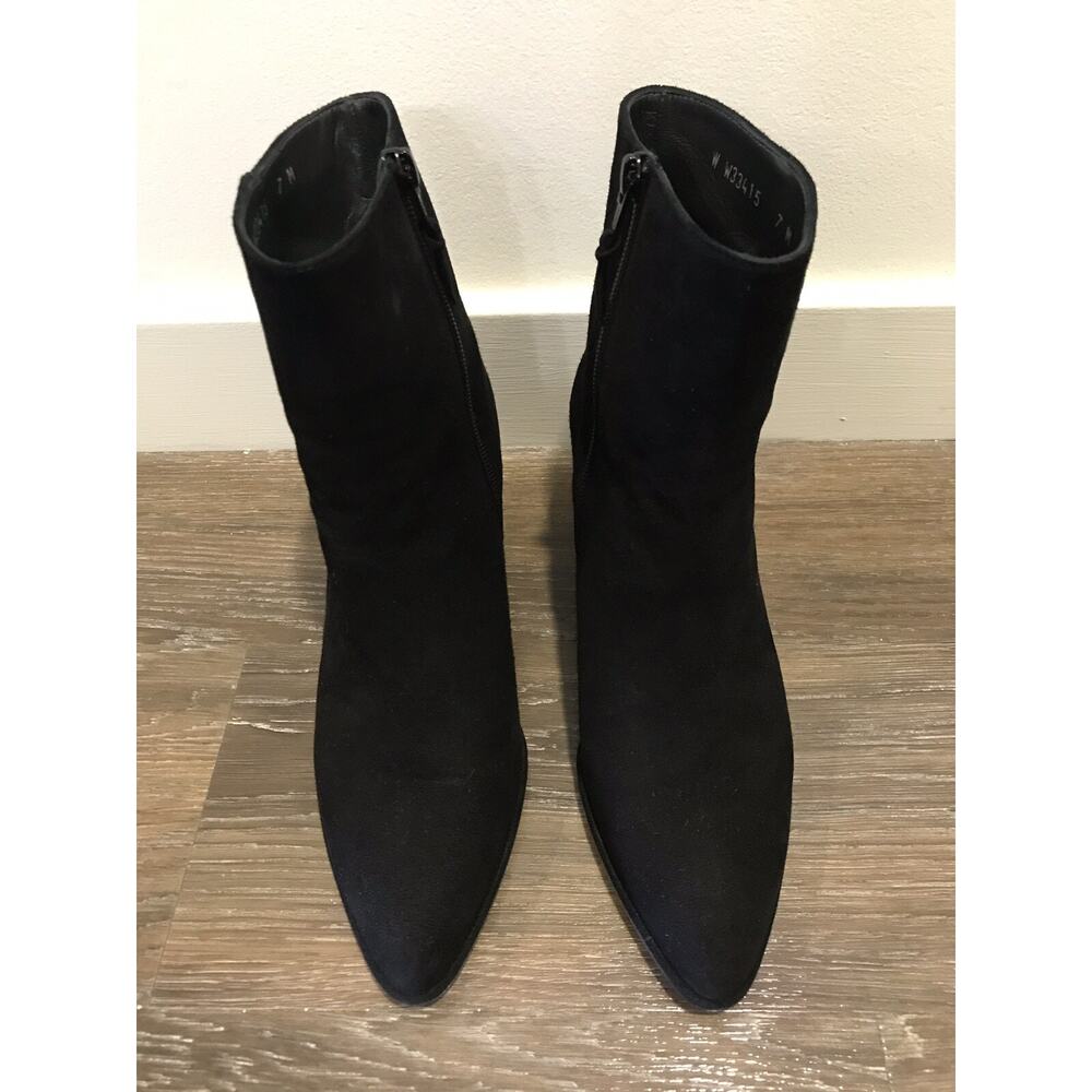 Stuart Weitzman Notazzie Booties In Black Suede Size 7